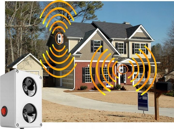 Podwójny odstraszacz na lisy kuny, hermetyczny 100%, mocny zmienny układ zdjęcie 12