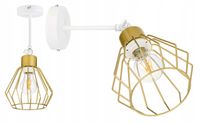 LAMPA KINKIET ścienny regulowany loft drut złoty 1