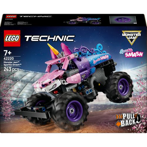 LEGO Technic 42220 MONSTER JAM SPARKLE SMASH Z NAPĘDEM TYPU PULL-BACK na Arena.pl