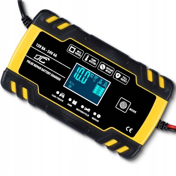 PROSTOWNIK ŁADOWARKA AUTOMATYCZNY INTELIGENTNY LCD 24V 12V 8A zdjęcie 1