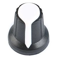 Gałka pokrętło potencjometra biała 6mm WH148 17/10-16mm biało-czarna