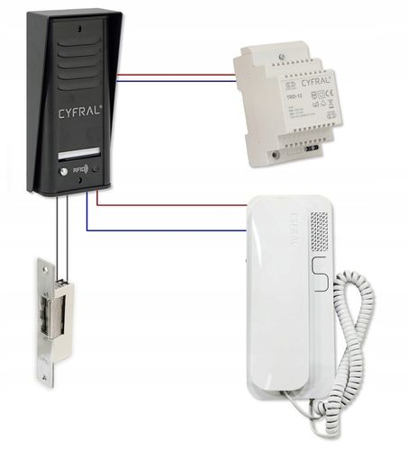 Domofon 1-rodzinny Cyfral Cosmo R1 czarny breloki ( biały unifon ) na Arena.pl
