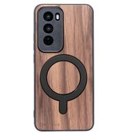 Drewniane Etui Bewood do Oppo Reno 12 Pro 5G ORZECH AMERYKAŃSKI z MagSafe