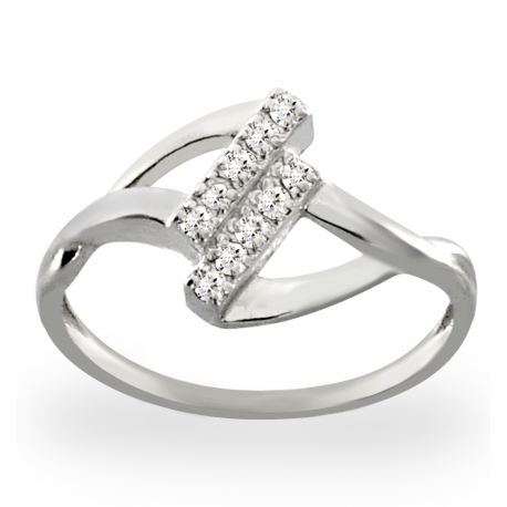 SREBRNY PIERŚCIONEK Z CYRKONIAMI PRÓBA SREBRA 925 na Arena.pl