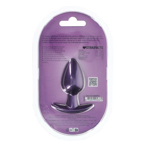smooth silicone anal plug - medium - 3.1 / 7,9 cm - metallic purple na Arena.pl