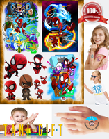 Duży Zestaw Mega Tatuaży zmywalnych - Spidey i Przyjaciele