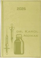 KALENDARZ A5 2026 dzienny książkowy z grawerem DLA LEKARZA + IMIĘ