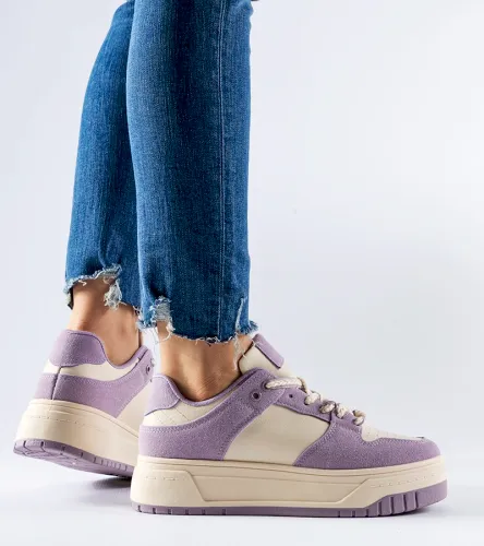 Fioletowe sneakersy na platformie Crim 40 na Arena.pl