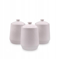 Zestaw Ceramicznych pojemników 3 elementy 'WHITE'