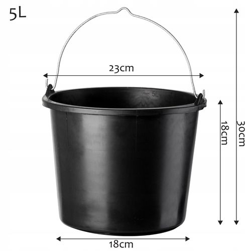 WIADRO PLASTIKOWE BUDOWLANE GOSPODARCZE 5L 20SZT na Arena.pl
