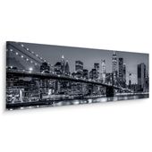 Obraz Panoramiczny NOWY YORK Nocą Brooklyn Bridge Miasto 145cm x 45cm