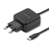Qoltec Ładowarka sieciowa 12W | 5V | 2.4A | USB typ C | Czarna