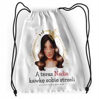 Plecak Dla Nadii Sportowy Szkolny Worek Torba Z Nadrukiem Ze Zdjęciem