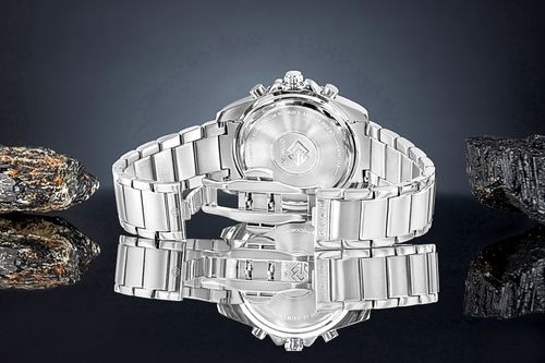 zegarek męski giewont chronograph sapphire srebrno zielony gw3970-b8 na Arena.pl