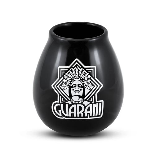 Tykwa ceramiczna czarna z logo Guarani - 350ml na Arena.pl