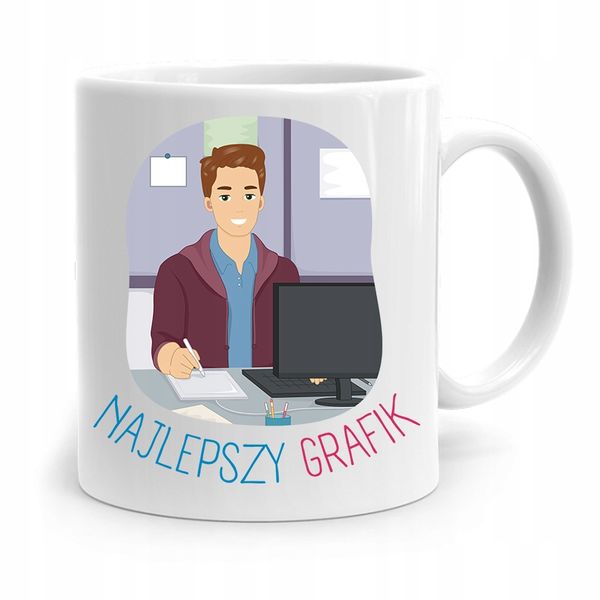 Kubek Prezent Dla Najlepzego Grafika Komputerowego Z Nadrukiem Ze Zdjęciem zdjęcie 1
