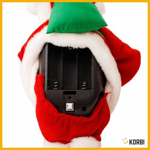 DEKORACJA WSPINAJĄCY SIĘ MIKOŁAJ OZDOBA ŚWIĄTECZNA GRAJĄCY PREZENT 100CM na Arena.pl