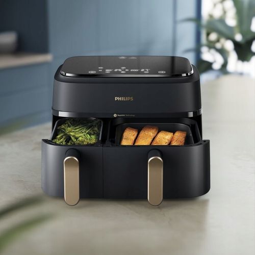 Frytkownica beztłuszczowa dwukomorowa Philips Ovi Airfryer 9l NA352/00 na Arena.pl