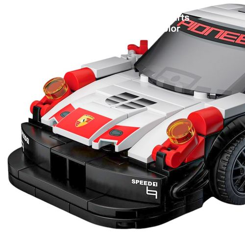 BIAŁE AUTO SPORTOWE UKŁADANKA  KLOCKI na Arena.pl