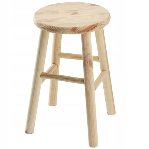 TABORET DREWNIANY KUCHENNY STOŁEK KRZESŁO 46cm SOLIDNY SOSNOWY DO na Arena.pl