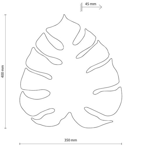 Lampa ścienna do gabinetu Monstera 5719 listek metalowa brązowa na Arena.pl