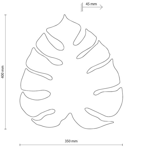 Lampa ścienna do gabinetu Monstera 5719 listek metalowa brązowa zdjęcie 5