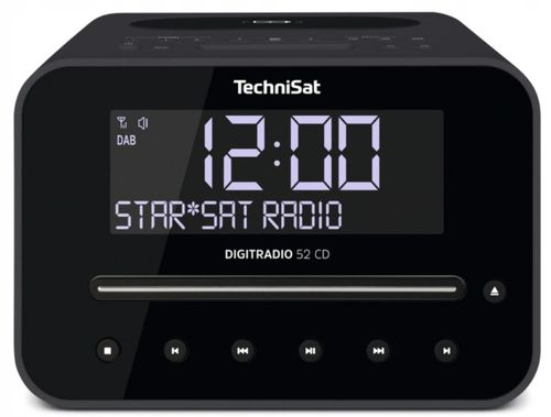 Radiobudzik TECHNISAT Digitradio 52 CD DAB+ FM Czarny Odtwarzacz CD na Arena.pl