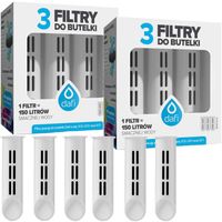 6 białych filtrów do wody do butelki filtrującej DAFI SOFT SOLID