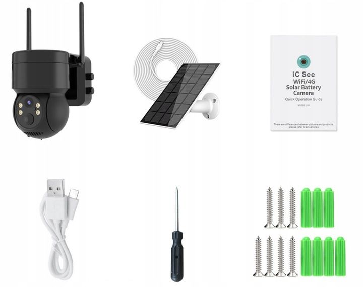 SOLARNA KAMERA WIFI 4MPX SMART ZEWNĘTRZNA OBROTOWA IP BEZPRZEWODOWA ALARM zdjęcie 12