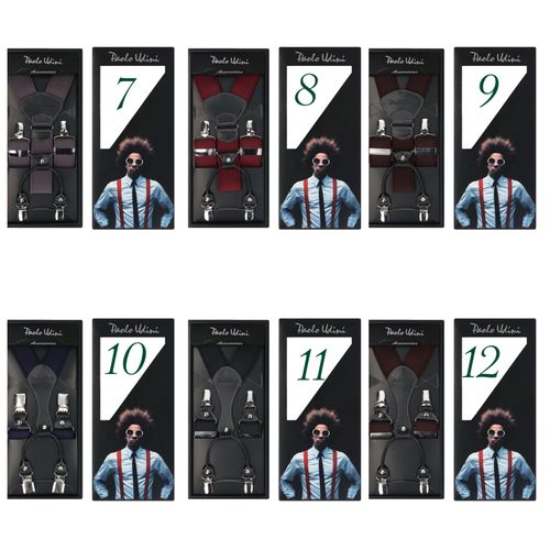 Szare Stalowe Gładkie szelki do spodni Orginalne Top-Gal na Arena.pl