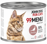 JOHN DOG 99 Menu 99% mięsa BAŻANT mokra karma dla kota w puszce puszka 200g