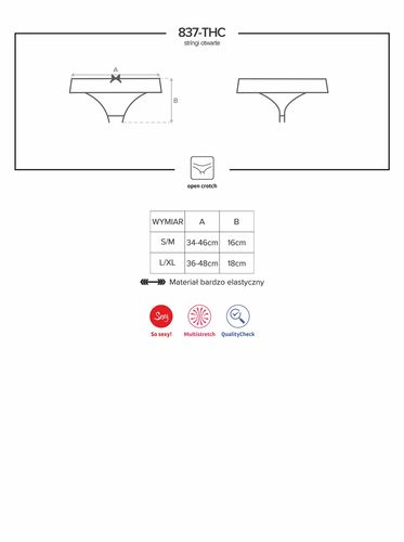 Stringi Z Rozciętym Otwartym Krokiem Obsessive S/M na Arena.pl