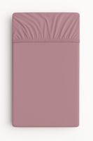 Prześcieradło bawełniane z gumką do łóżeczka 120x60 cm - róż retro