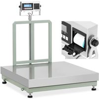 Waga platformowa z drukarką etykiet LCD 100 x 100 cm 600 kg / 50 g