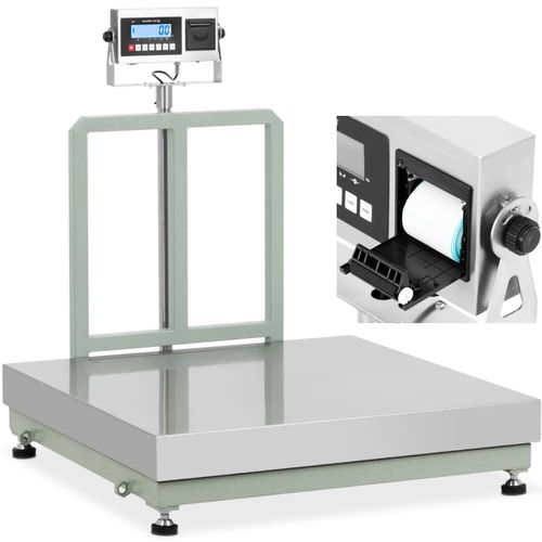 Waga platformowa z drukarką etykiet LCD 100 x 100 cm 600 kg / 50 g na Arena.pl