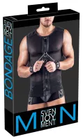 svenjoyment bondage koszulka siatkowa z mankietami l czarna