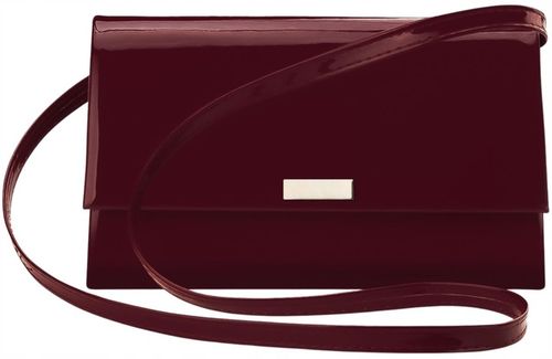 Kopertówka Elegancka Wieczorowa Torebka Wesele Wizytowa Na Ramię Burgundowa na Arena.pl