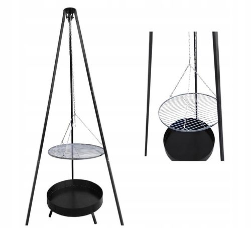 GRILL OGRODOWY WISZĄCY TRÓJNÓG PALENISKO WĘGLOWY 5 na Arena.pl