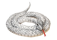 MASKOTKA PLUSZOWA WĄŻ SZARY