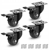 4X KÓŁKA TRANSPORTOWE KOŁA 50MM 200KG Z HAMULCEM