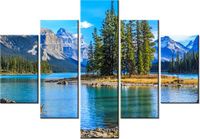 70 100CM OBRAZ 5 ELEM JEZIORO MALIGNE DRUK PŁÓTNO