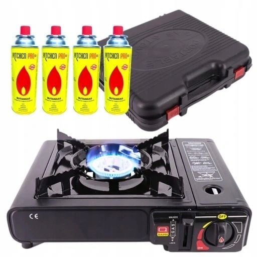 KUCHENKA TURYSTYCZNA GAZOWA Z PRZENOŚNĄ WALIZKĄ + 4x KARTUSZ Z GAZEM PIKNIK zdjęcie 13