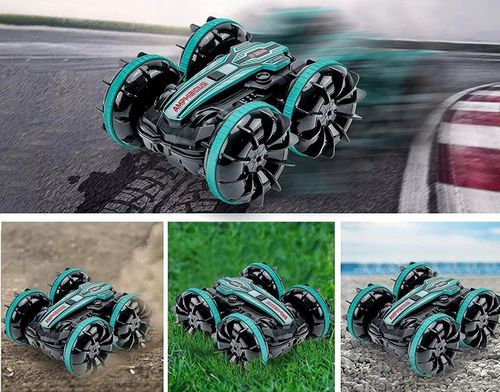 SAMOCHÓD ZDALNIE STEROWANY RC GESTAMI AMFIBIA 2 PILOTY 4x4 360° PŁYWAJĄCY na Arena.pl