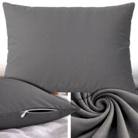 POSZEWKA NA PODUSZKĘ 70x80 CM DUŻA MIĘKKA GŁADKA Z BAWEŁNĄ OEKO-TEX CIEMNY SZARY