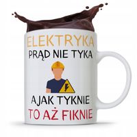 Kubek Prezent Dla Elektryka Prąd Nie Tyka Z Nadrukiem Ze Zdjęciem