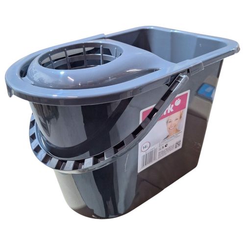 Wiadro z wyciskaczem 14 litrów szare York 1szt na Arena.pl