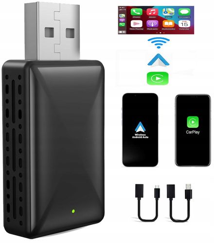 Adapter Moduł Carplay Android Auto Bezprzewodowy Wifi Bluetooth 2W1 Mini na Arena.pl