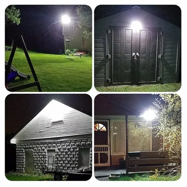 Duży Halogen Solarny Hs-8022 Pilot, Czujnik Ruchu I Zmierzchu 40W 6Cob zdjęcie 9