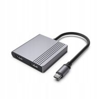 Multi adapter USB-C 3 W 1 (PORT USB + HDMI + PD) szary