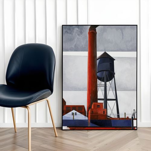 Plakat abstrakcja charles demuth fabryka 61x91 cm w czarnej ramie na Arena.pl